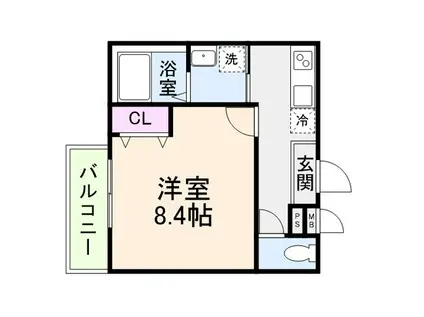 フジパレス堺白鷺V番館(1K/2階)の間取り写真