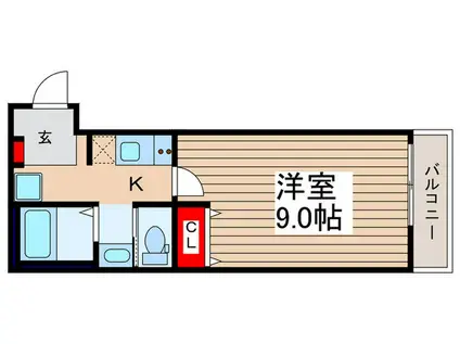 アトラス川越(1K/3階)の間取り写真