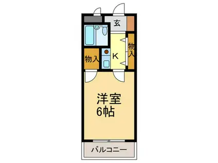 グランドール御影(1K/1階)の間取り写真