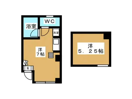 S・K早稲田(ワンルーム/1階)の間取り写真