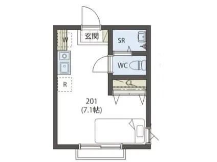 デザイナーズSIESTAVILLA久米川 桜AVENUE(ワンルーム/2階)の間取り写真