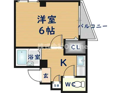 スペランツァデリーティア(1K/4階)の間取り写真