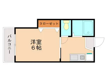 ヴィレッタテラス(1K/2階)の間取り写真