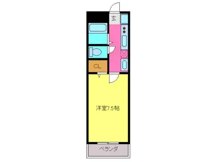 ルビーハイツ大森(1K/4階)の間取り写真