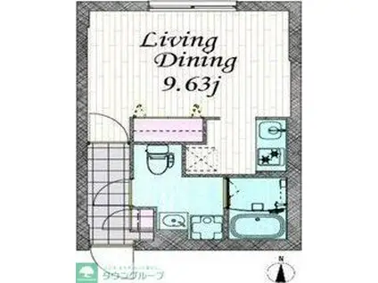 ブランシェ代田橋(ワンルーム/4階)の間取り写真