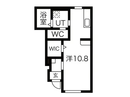 スーペリア(ワンルーム/1階)の間取り写真