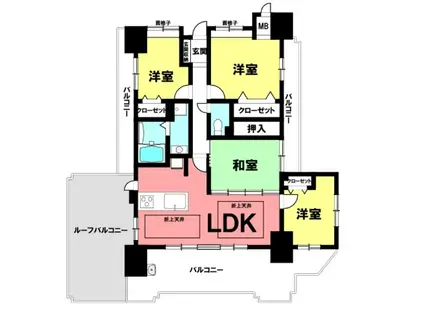 ファーストヴィラ武蔵ヶ丘ルネッサンス(4LDK/10階)の間取り写真