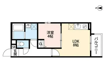ニーギルボンラ(1LDK/3階)の間取り写真