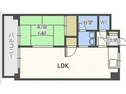 RESIAS KASUGA BLDS. 402(1LDK/4階)の間取り写真