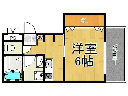 SYブリーゼ(1K/3階)の間取り写真