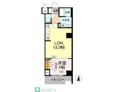 ロイジェント潮見(1LDK/6階)の間取り写真