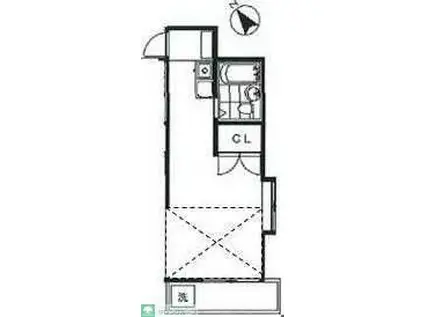 メゾン立川(ワンルーム/2階)の間取り写真