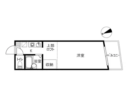 ユースポジション(1K/2階)の間取り写真