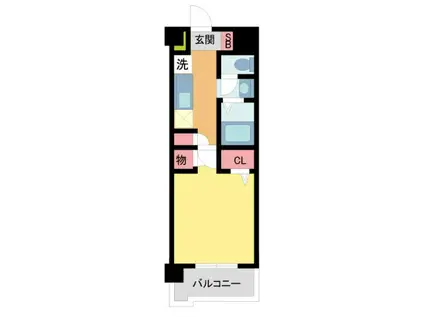 エル・セレーノ武庫川(1K/1階)の間取り写真