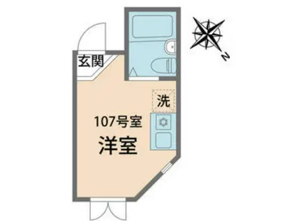 アーバンプレイス沼袋III(ワンルーム/1階)の間取り写真