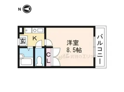 GRビッグフィールド(1K/2階)の間取り写真