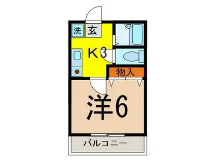 メゾンミキ(1K/1階)の間取り写真