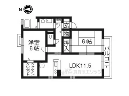 セジュールウィルモア(2LDK/1階)の間取り写真