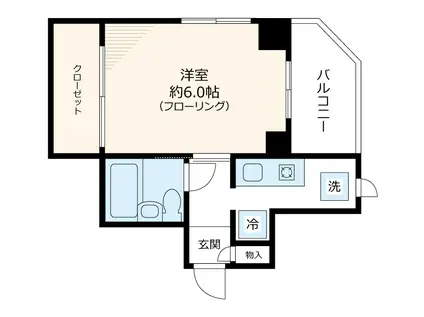 シャンボール白山(1K/10階)の間取り写真