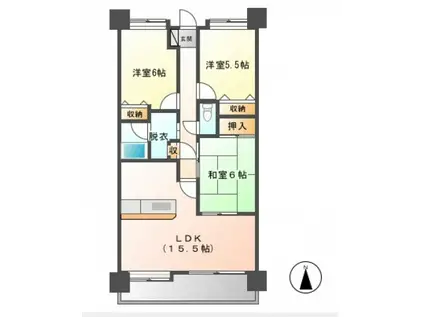 ペルル舟入南(3LDK/5階)の間取り写真