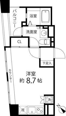 レニール本駒込(ワンルーム/9階)の間取り写真