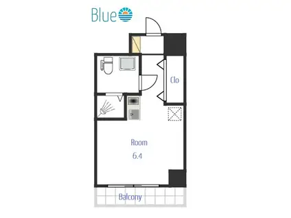 LA JOLLA FUJISAWA ーラ・ホーヤ藤沢ー(1K/7階)の間取り写真