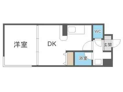 コートひばりが丘(1DK/4階)の間取り写真