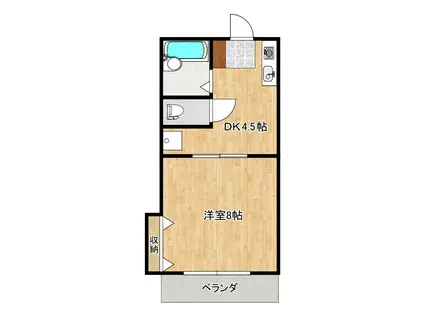 メゾンクラージュ(1DK/1階)の間取り写真