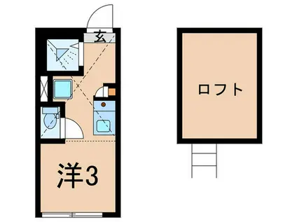 クレシェンド学芸大学(ワンルーム/2階)の間取り写真