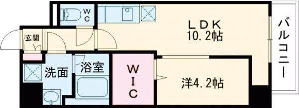 SS14(1LDK/6階)の間取り写真