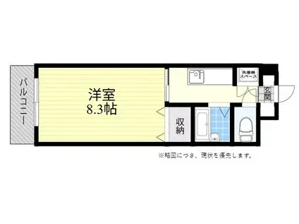 サンルークM(1K/3階)の間取り写真