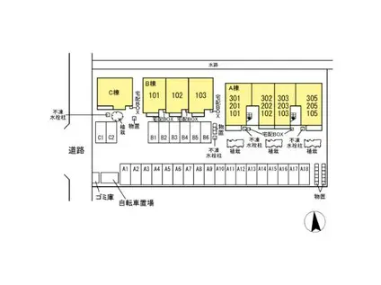 ガーデンコートA(1LDK/2階)の間取り写真