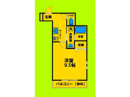 フジパレス江坂Ⅶ番館(1K/2階)の間取り写真