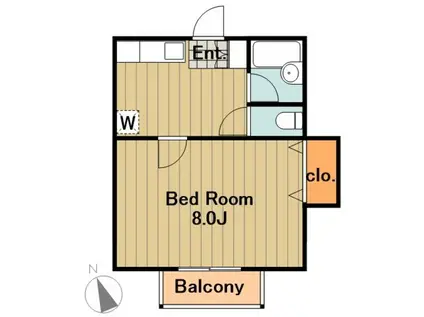 ルミエール(1K/2階)の間取り写真