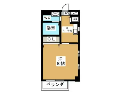 TRUST VALUE麻布十番 リヴェール麻布十番(1K/5階)の間取り写真