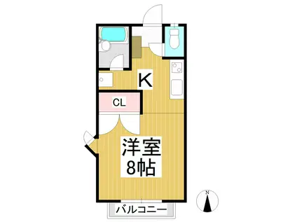 シティーコーポ丹波島(1K/1階)の間取り写真