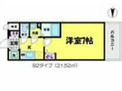 エスリード京橋ウエスト(1K/9階)の間取り写真