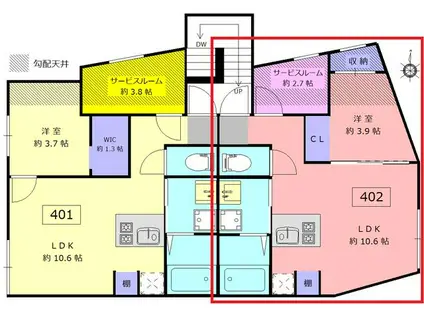 LOTUS NAKANOSHINBASHI(1SLDK/3階)の間取り写真