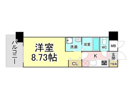 BAY RIDGE (1K/7階)の間取り写真