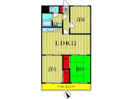 リアライズ新松戸(3LDK/4階)の間取り写真