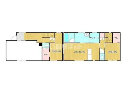 CHASSE COURT (2LDK/1階)の間取り写真