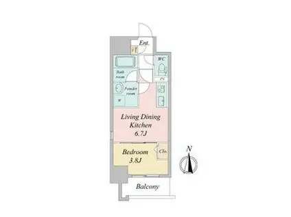 ポルタニグラ大須(1LDK/9階)の間取り写真