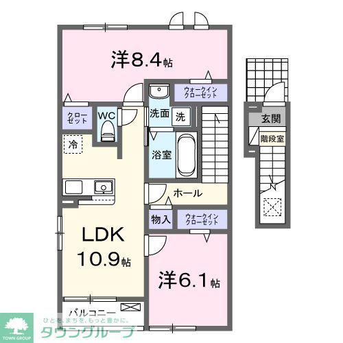 カーサ・コンソラータ(2LDK/2階)の間取り写真