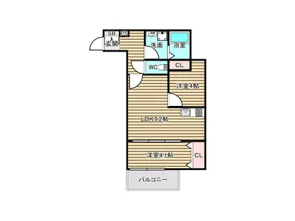 EIJU加島A(1SLDK/3階)の間取り写真