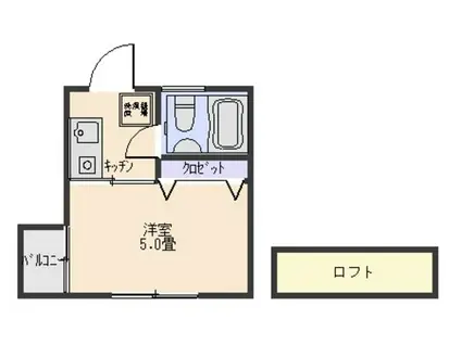 コーポ日進町(1K/2階)の間取り写真