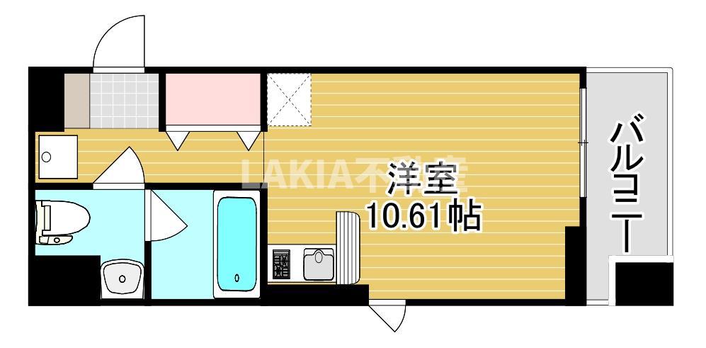 シャトーアスティナ京橋アルト(1K/6階)の間取り写真