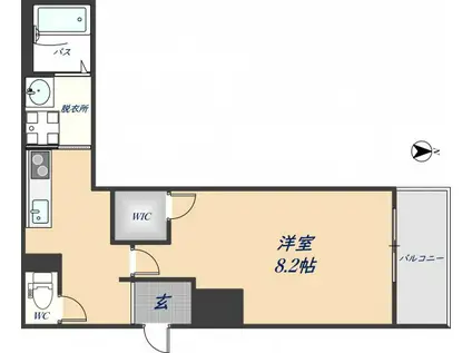 フジパレス吉田II番館(1K/1階)の間取り写真