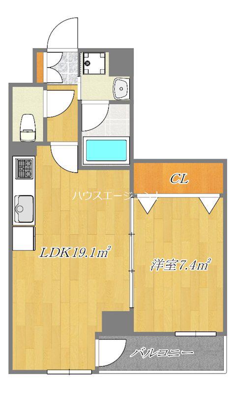 VIVACE KASAI(1LDK/5階)の間取り写真
