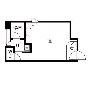 名駅2丁目物件(ワンルーム/3階)の間取り写真