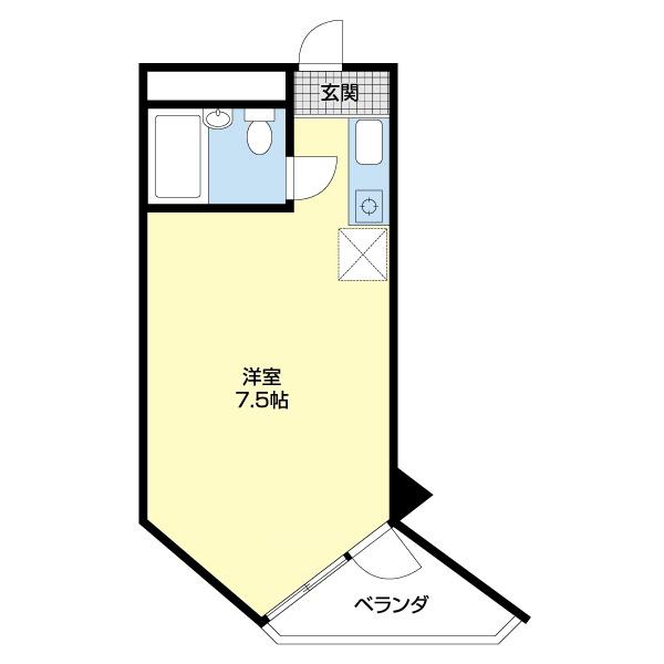 ハイツウエストロード(ワンルーム/3階)の間取り写真